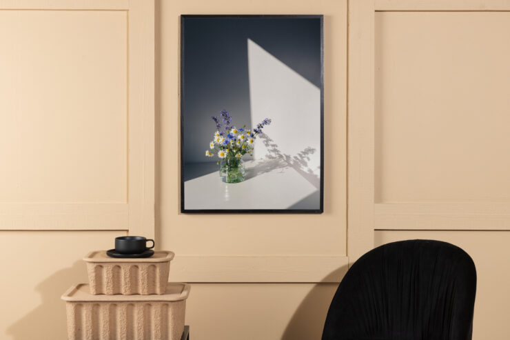 Flowers – Décoration murale – Blanc – 100 x 70 cm