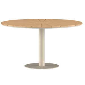 Croft – Table à manger ronde – Beige, Naturel – ø120 cm