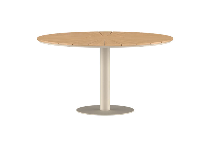 Croft – Table à manger ronde – Beige, Naturel – ø120 cm
