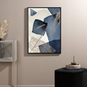 Blue Swirl – Décoration murale – Beige – 100 x 70 cm
