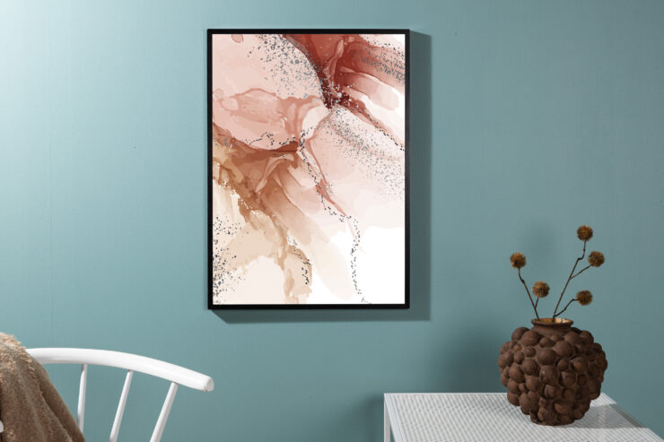 Splash – Décoration murale – Rose clair – 30 x 21 cm