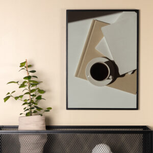 Coffee – Décoration murale – Blanc – 70 x 50 cm