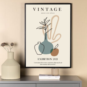 Vintage – Décoration murale – Beige – 40 x 30 cm