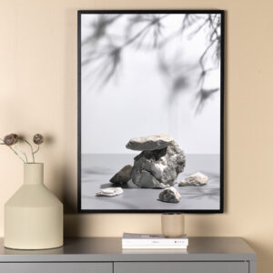 Sandstones – Décoration murale – Blanc – 100 x 70 cm
