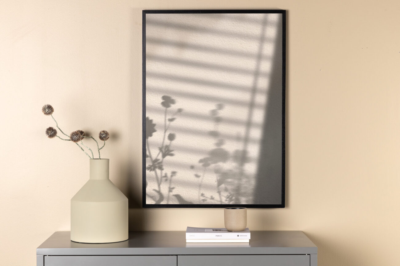 Flower Shadow – Décoration murale – Blanc – 70 x 50 cm