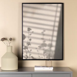 Flower Shadow – Décoration murale – Blanc – 100 x 70 cm