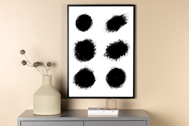 Dots – Décoration murale – Blanc – 40 x 30 cm
