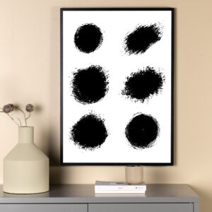 Dots – Décoration murale – Blanc – 70 x 50 cm