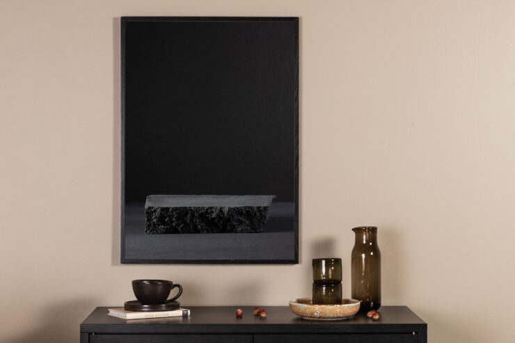 Black rock – Décoration murale – Noir – 100 x 70 cm