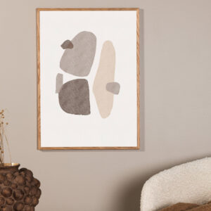 Shapes – Décoration murale – Noir, Blanc, Beige – 30 x 21 cm