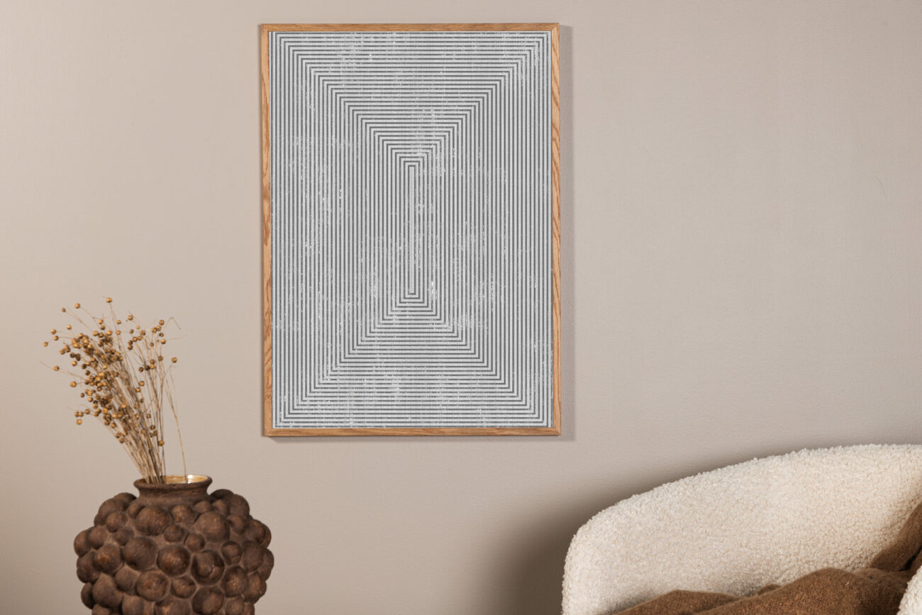 Symmetrical – Décoration murale – Gris – 100 x 70 cm