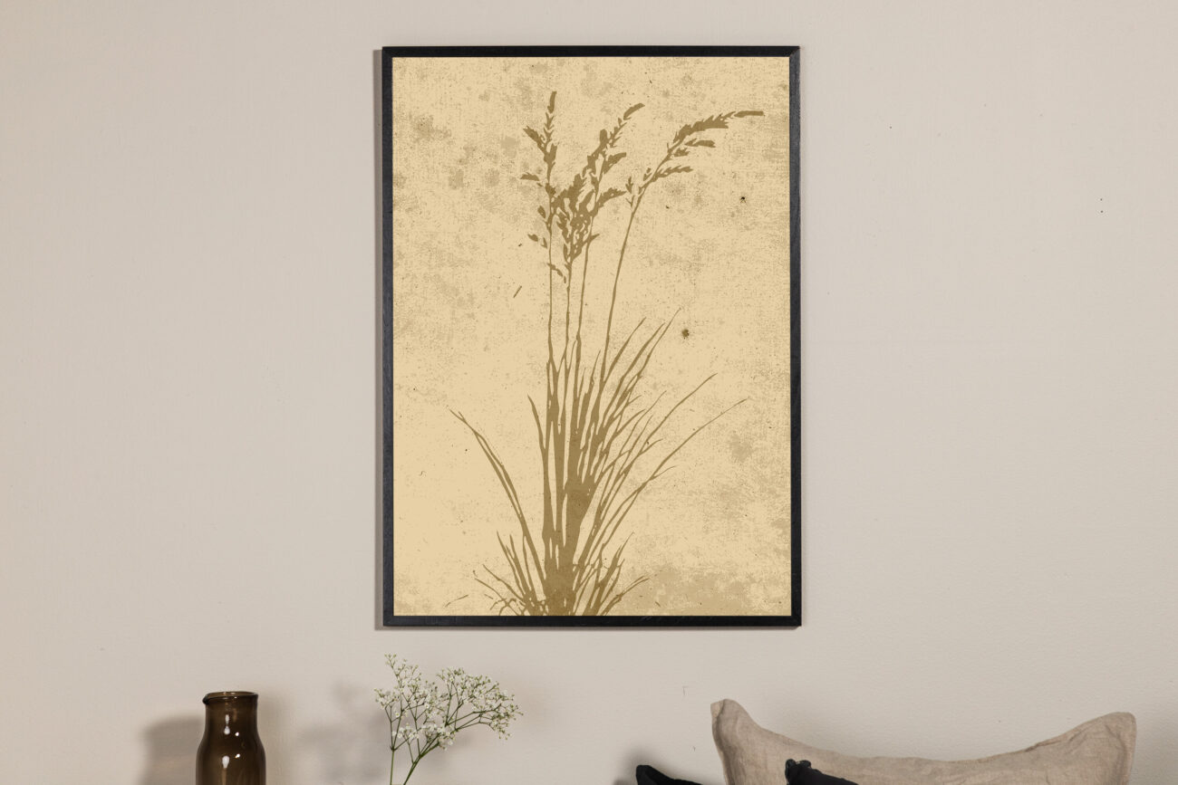 Plant art – Décoration murale – Beige – 30 x 21 cm