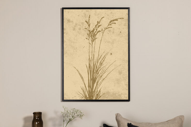 Plant art – Décoration murale – Beige – 30 x 21 cm