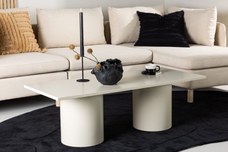 Sandvika – Table basse – Beige – 120 x 50 cm