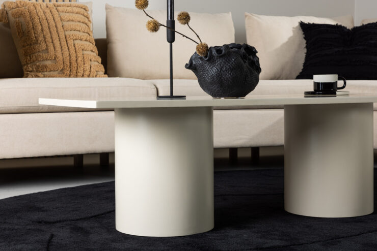 Sandvika – Table basse – Beige – 120 x 50 cm
