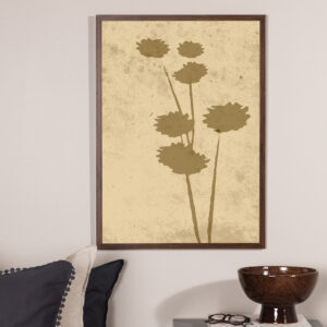 Flower art – Décoration murale – Beige – 40 x 30 cm