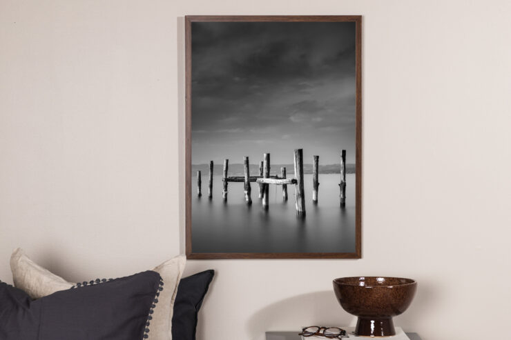Ocean – Décoration murale – Noir, Blanc, Gris – 100 x 70 cm