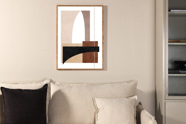 Materials – Décoration murale – Beige, Blanc, Marron – 30 x 21 cm