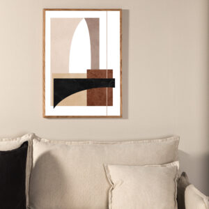 Materials – Décoration murale – Beige, Blanc, Marron – 70 x 50 cm