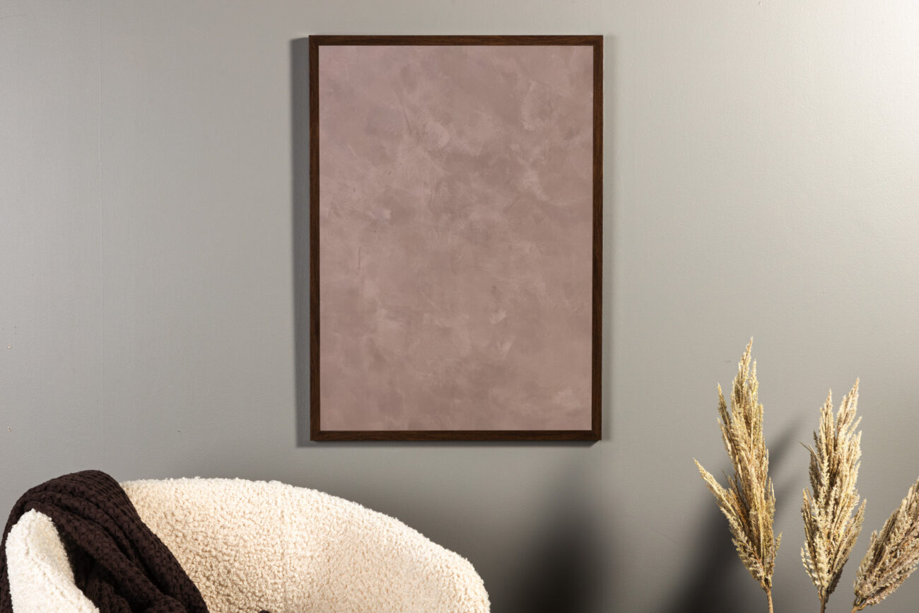 Structure paint – Décoration murale – Marron – 100 x 70 cm