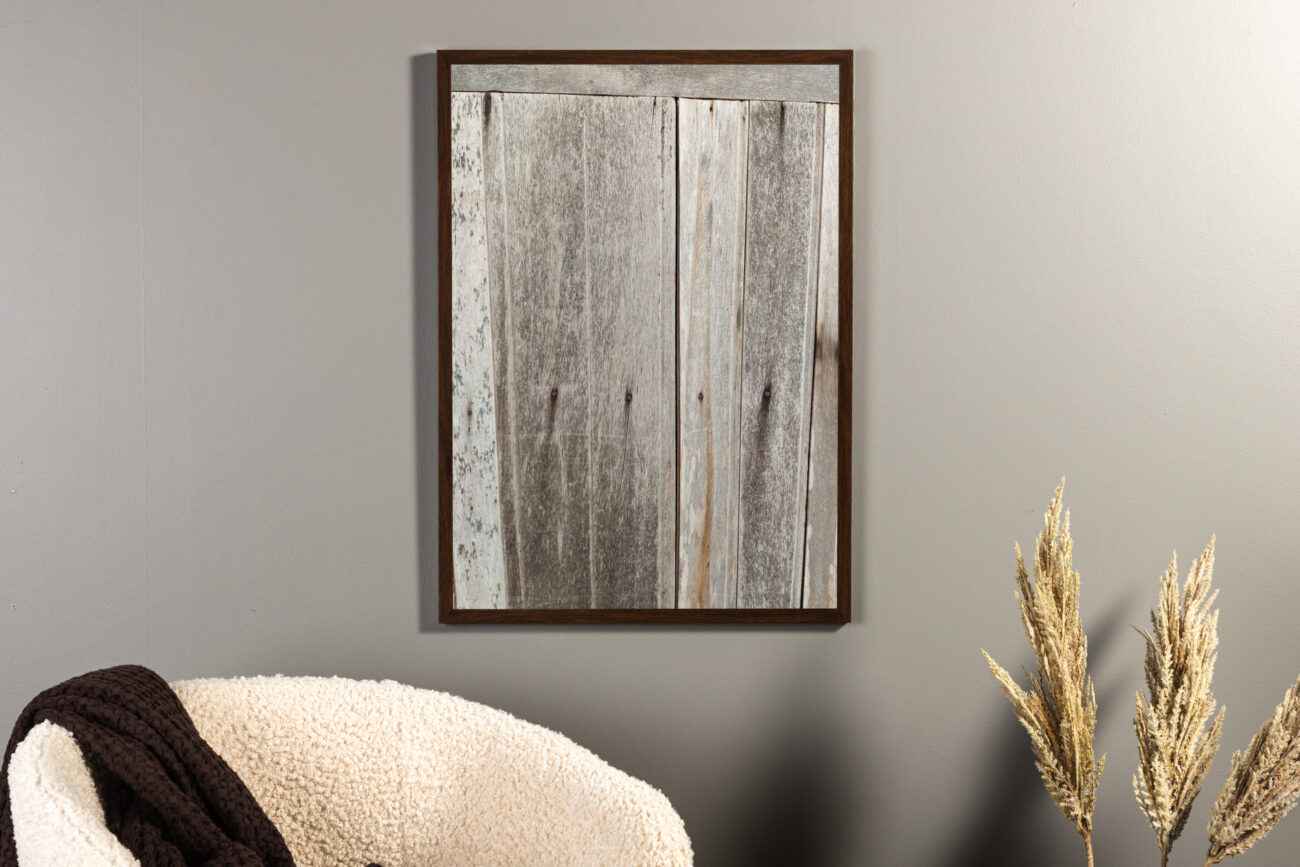Wooden wall – Décoration murale – Gris – 100 x 70 cm