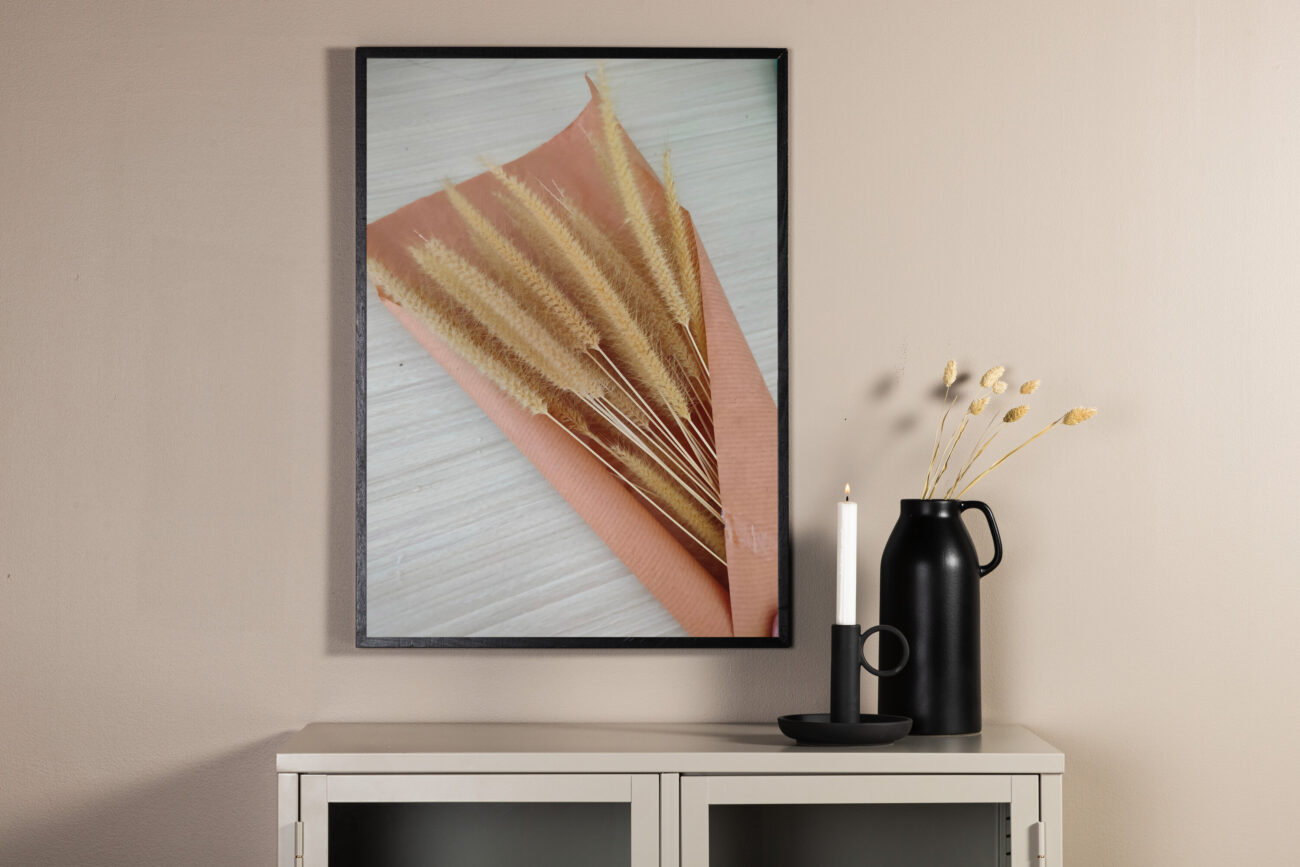 Dry flowers – Décoration murale – Beige, Rose – 70 x 50 cm