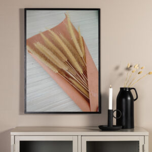 Dry flowers – Décoration murale – Beige, Rose – 70 x 50 cm