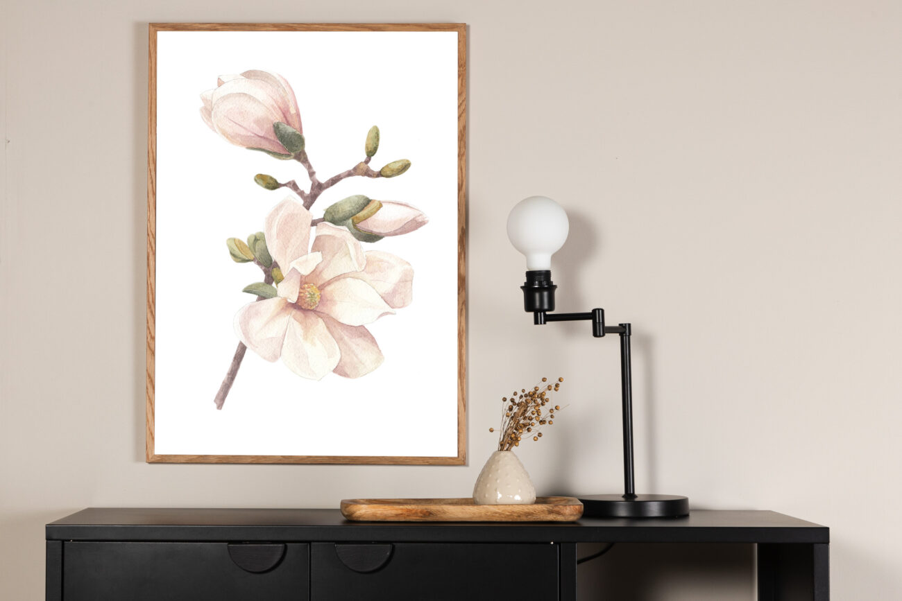 Hand made – Décoration murale – Rose, Blanc – 30 x 21 cm