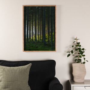 Woods – Décoration murale – Noir, Vert – 30 x 21 cm
