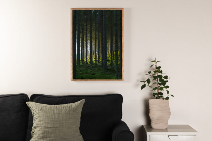 Woods – Décoration murale – Noir, Vert – 30 x 21 cm