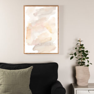 Water colour – Décoration murale – Beige – 40 x 30 cm