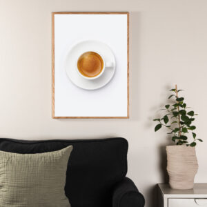 Skimmed coffee – Décoration murale – Blanc, Marron – 30 x 21 cm