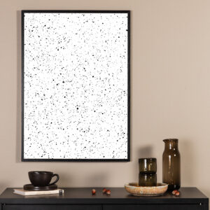 Dots – Décoration murale – Noir, Blanc – 100 x 70 cm