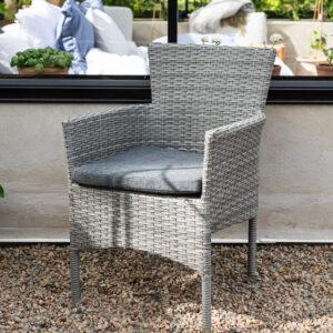 Malina – Chaise de salle à manger – Gris – 60 x 86 x 58 cm