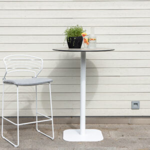 Milano – Table de bar – Gris, Blanc – ⌀70 cm