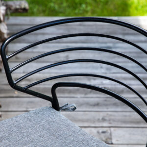 Milano – Chaise de bar – Noir, Gris – 48 x 94 x 47 cm