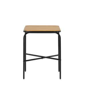 Holmbeck – Table de café – Noir, Naturel – 70 x 55 cm