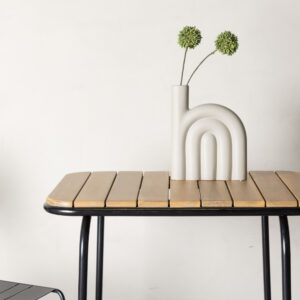 Holmbeck – Table de café – Noir, Naturel – 70 x 55 cm