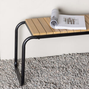 Holmbeck – Banc – Noir, Naturel – 40 x 46 x 136 cm