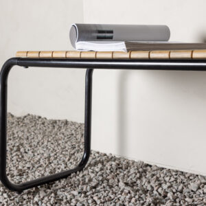 Holmbeck – Banc – Noir, Naturel – 40 x 46 x 136 cm