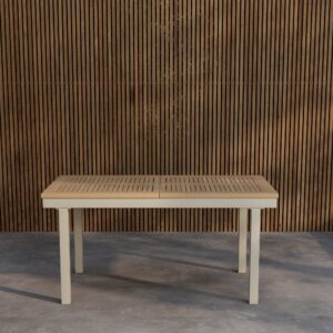 Panama – Table à manger rectangulaire – Beige, Naturel – 160 x 90 cm