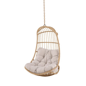 Pulau – Fauteuil suspendu – Naturel, Beige – 70 x 120 x 77 cm