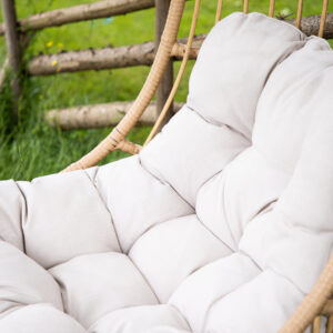 Pulau – Fauteuil suspendu – Naturel, Beige – 70 x 120 x 77 cm