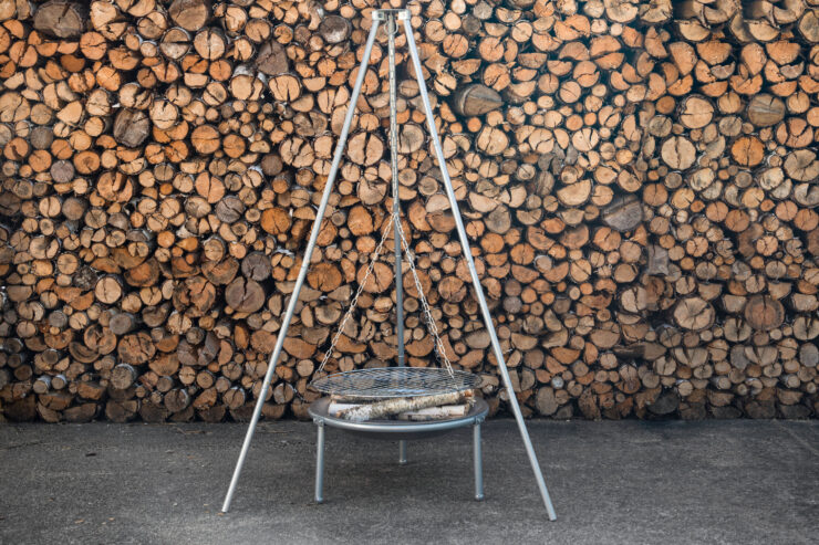Ukunda – Brasero – Argenté – ⌀50 cm