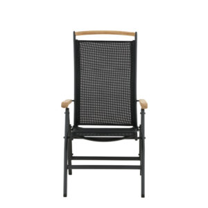 Panama – Chaise réglable – Noir, Naturel – 75 x 110 x 60 cm