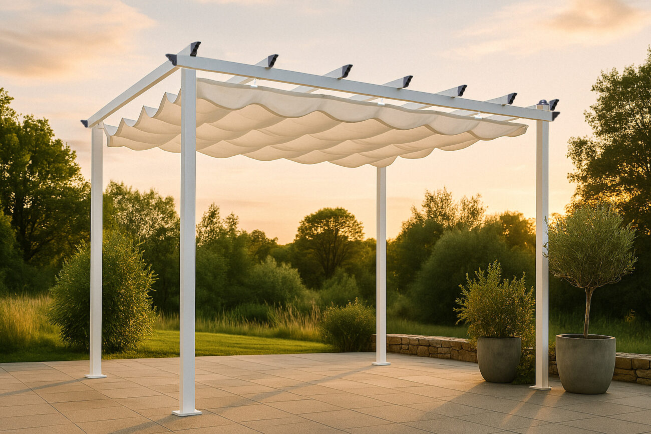 Lazio – Pergola – Blanc – 345 x 250 x 395 cm