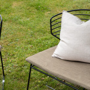 Milano – Salon canapé – Noir – Chaise : 66 x 76 x 59 Canapé : 65 x 75 cm