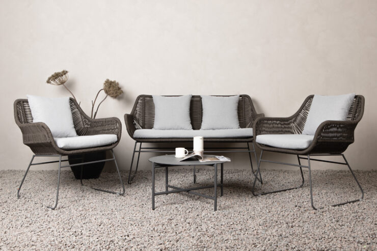Davao – Salon canapé – Gris foncé, Gris