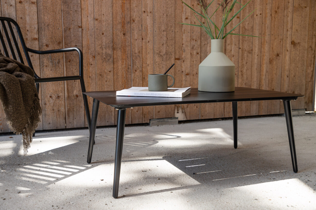 Lina – Table basse – Noir – 100 x 60 cm