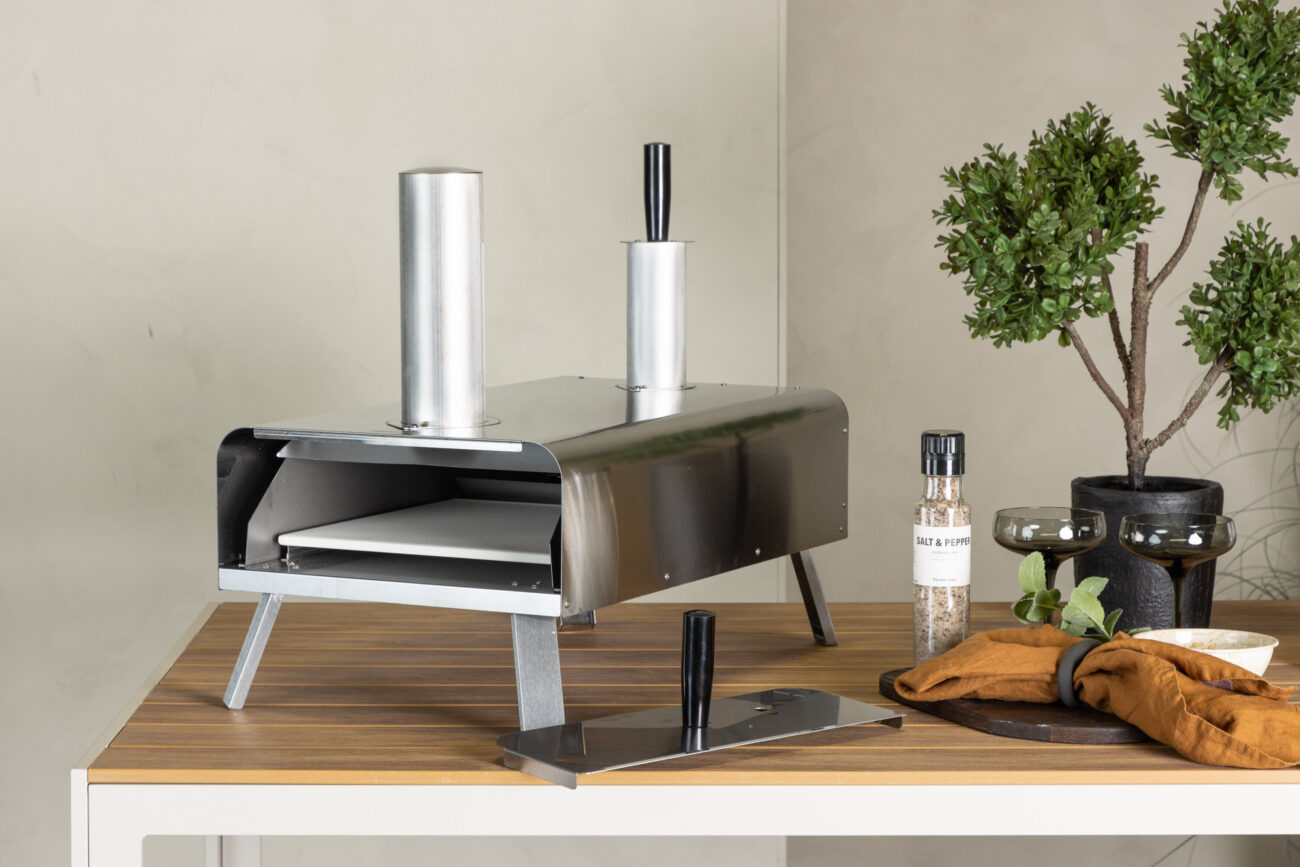 Digos – Pizza Oven – Argenté – 37 x 50 x 86 cm